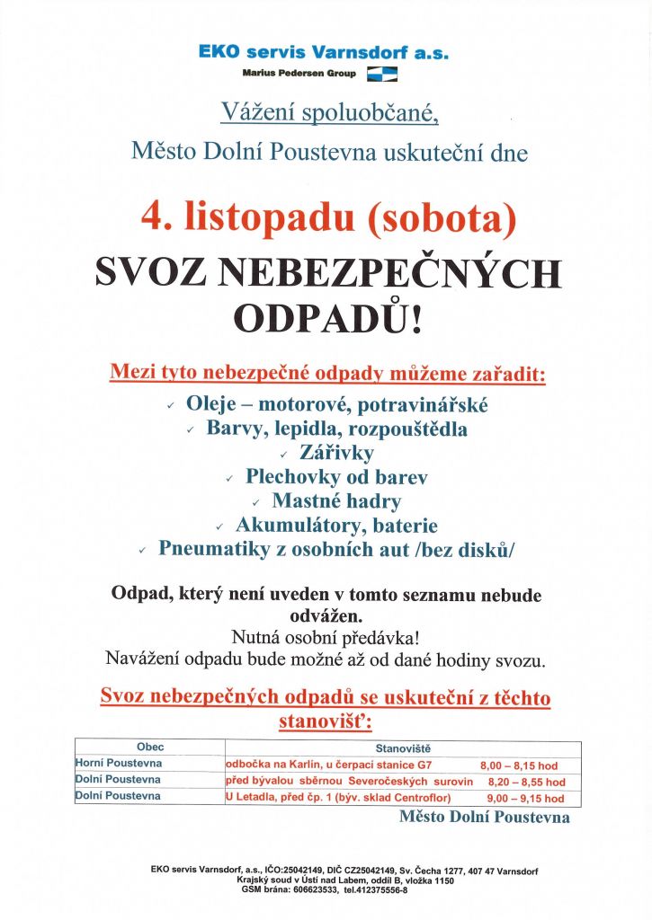 Svoz nebezpečného odpadu