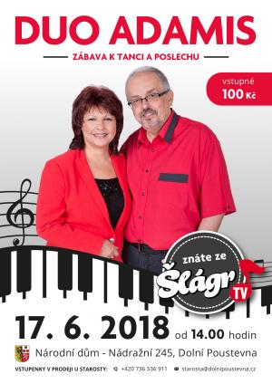 Pozvánka do Národního domu na hudební a taneční odpoledne.