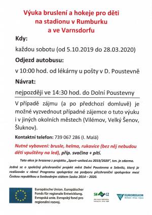 Výuka bruslení a hokeje