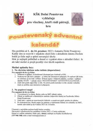Poustevenský adventní kalendář
